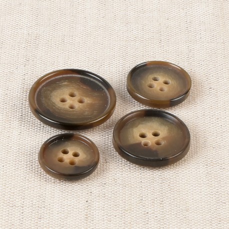 Kostymknapp - Melerad mörkbrun