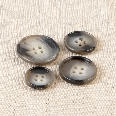 Kostymknapp - Gråmelerad mörk