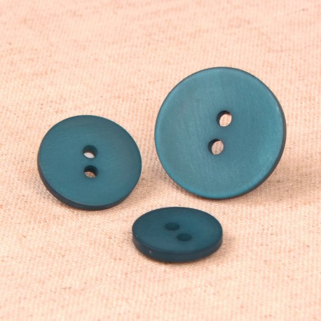Satinmatt knapp 15 mm - Canaries blue