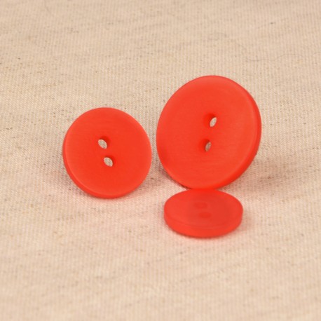 Satinmatt knapp 15 mm - Röd
