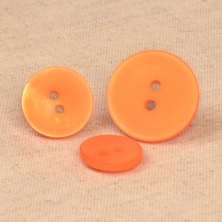 Satinmatt knapp 15 mm - Orange