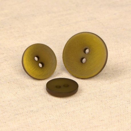 Satinmatt knapp 15 mm - Khaki