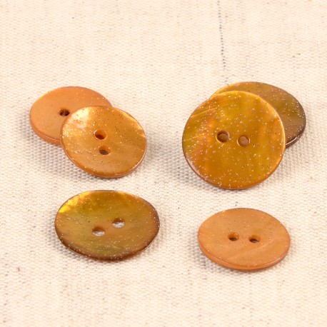 Glittrig Pärlemorknapp 2 hål 15mm