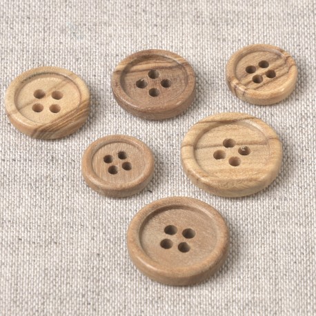 Träknapp med 4 hål
