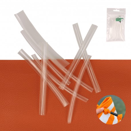 Krympslang för snören, transparent, 10 st
