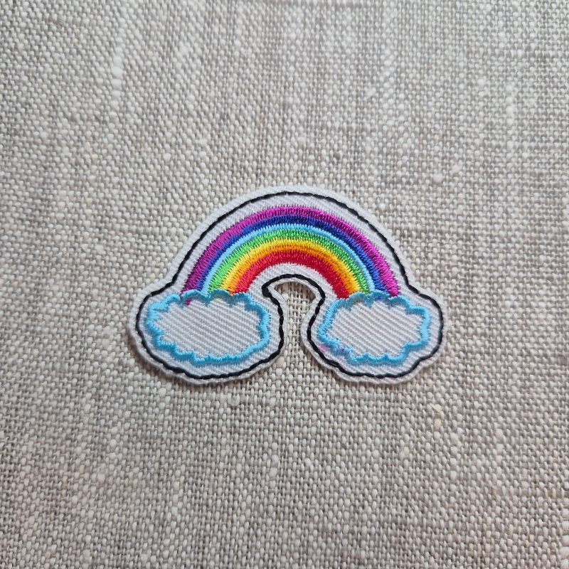 Självhäftande tygmärke Regnbåge
