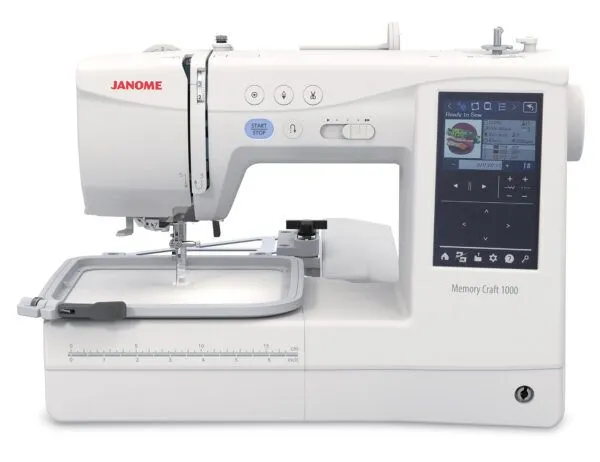 Janome Memory Craft 1000 Silky White - Sy- och broderimaskin