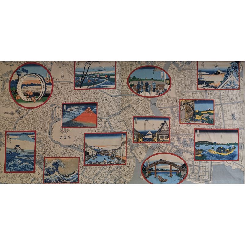 "Twelve Views of Fuji" Panel 60 x 110 cm