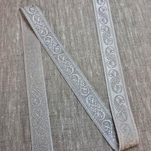 Jacquardband 25mm Ljus Silver