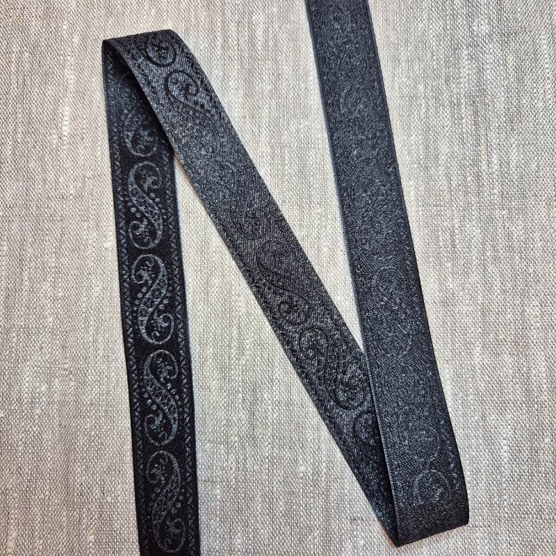 Jacquardband 25mm Svart