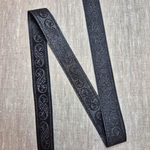 Jacquardband 25mm Svart