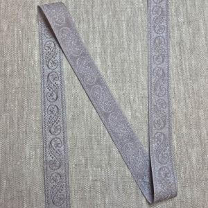 Jacquardband 25mm Mörk silver