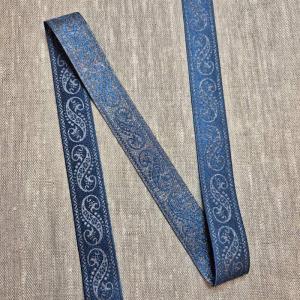 Jacquardband 25mm Blå