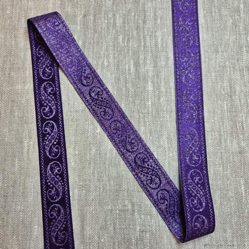 Jacquardband 25mm Lila