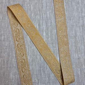 Jacquardband 25mm Guld