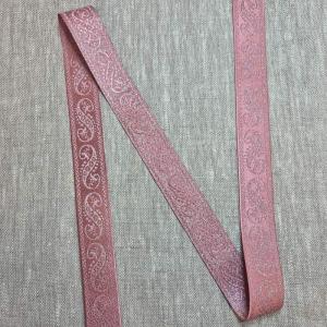 Jacquardband 25mm Rosa