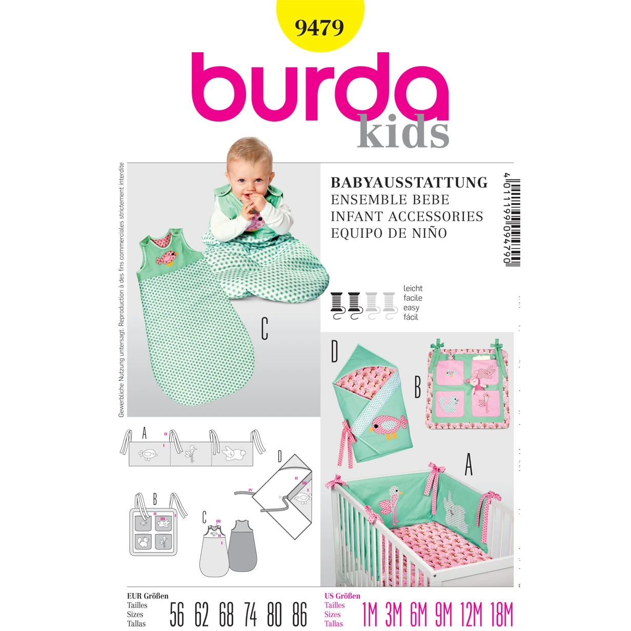 Burda 9479 barn, stl 56-86