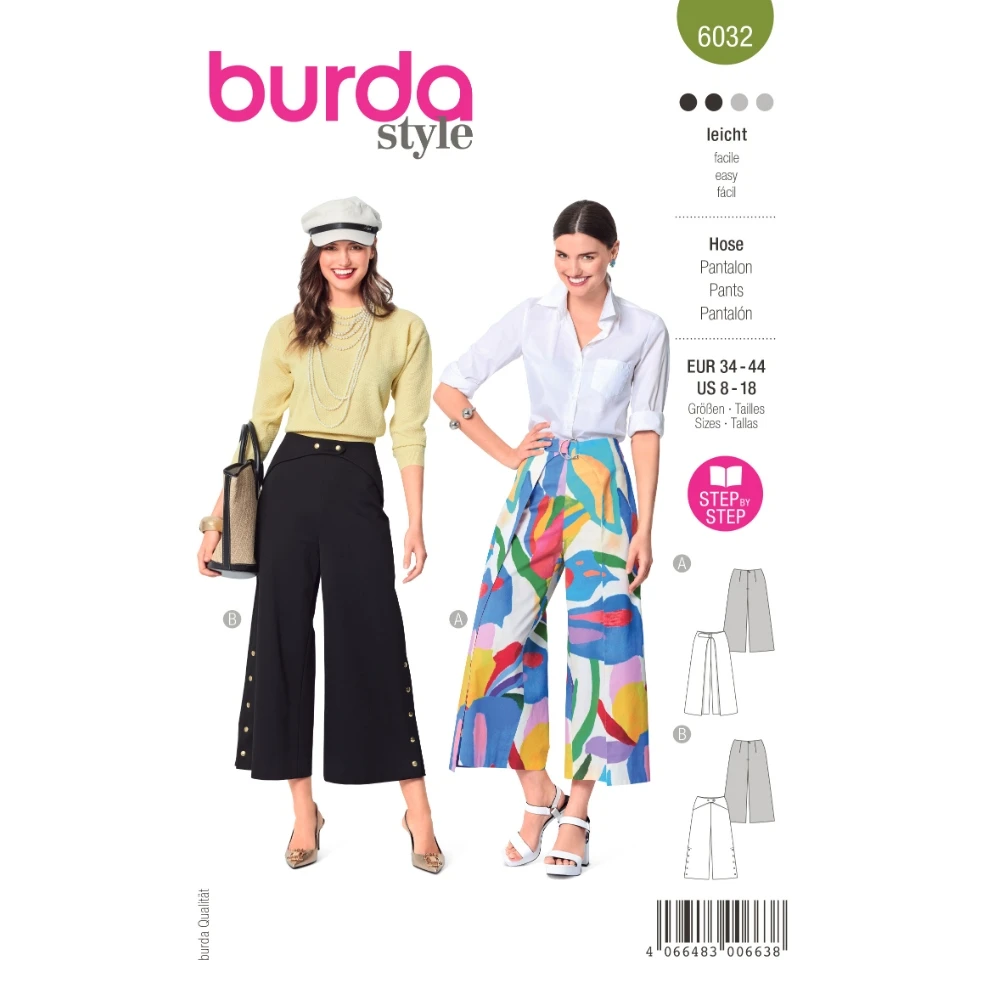 Burda 6032 - Culottes dam (34-44)