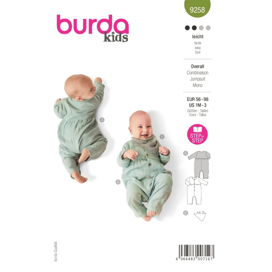 Burda Mönster 9258 - Barnens koordinerade set