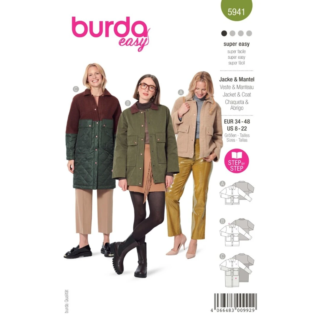 Burda Mönster 5941 - Jacka & Kappa