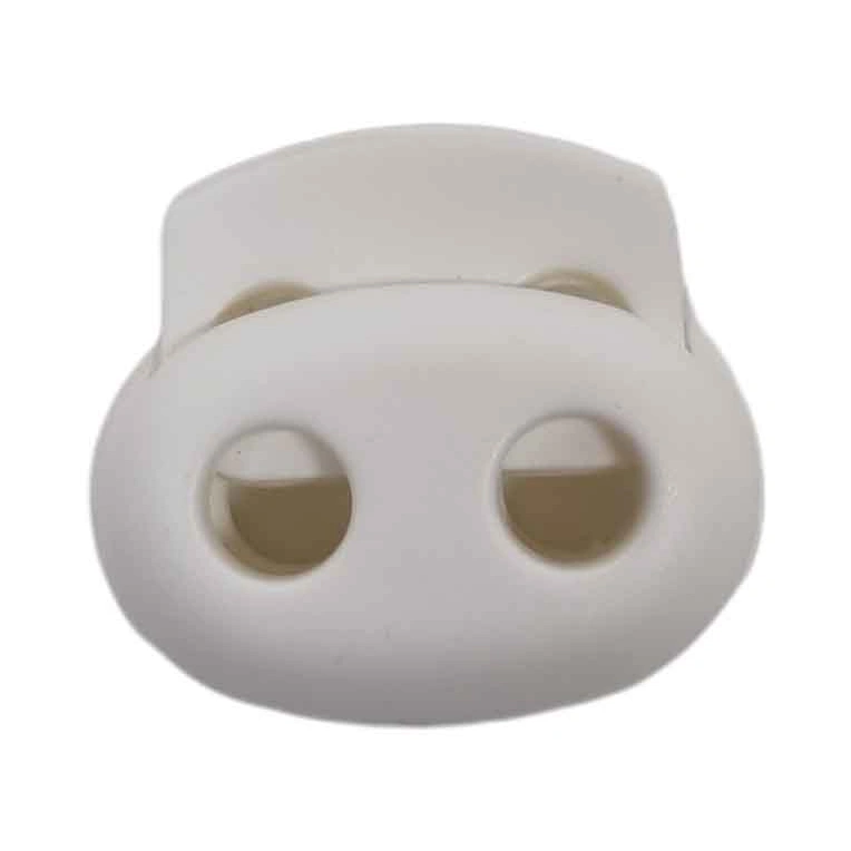 Snörstopp dubbel 4,5 mm - vit