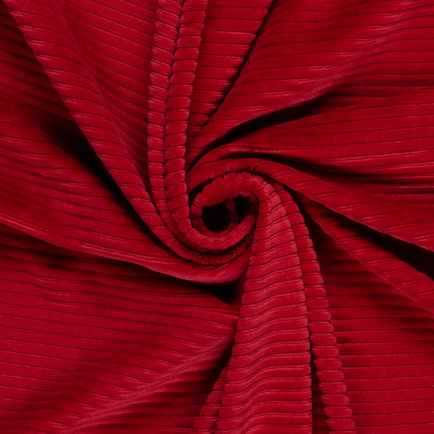 Ribbad velour Röd *Tillfälligt jultyg*
