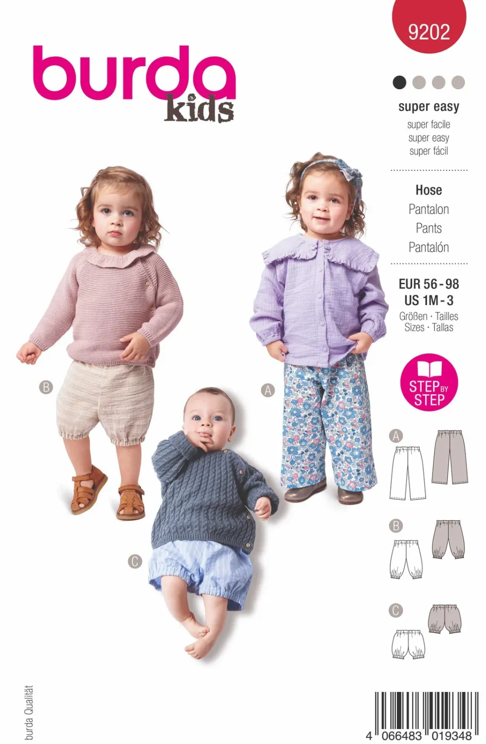 Burda 9202 Byxor och shorts