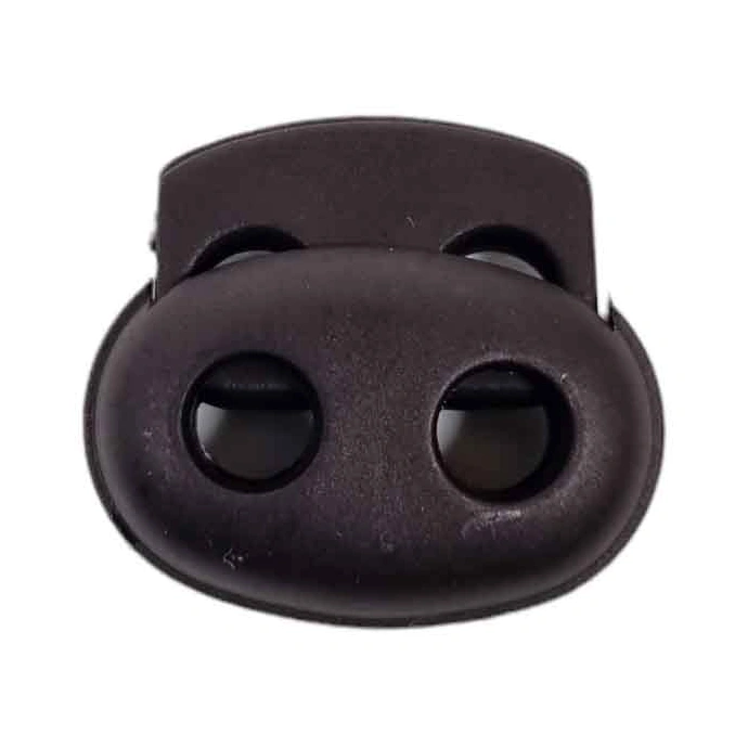 Snörstopp dubbel 4,5 mm - svart