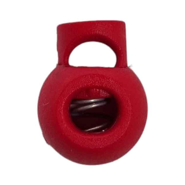 Snörstopp enkel 5 mm i plast - röd
