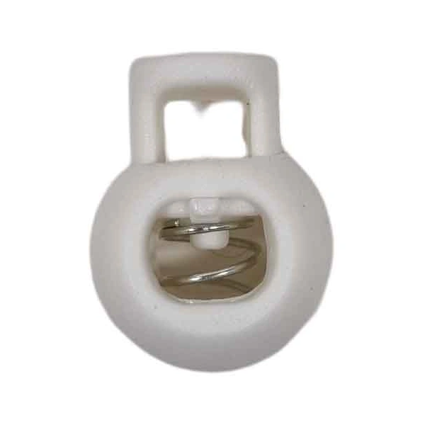 Snörstopp enkel 5,5 mm - vit