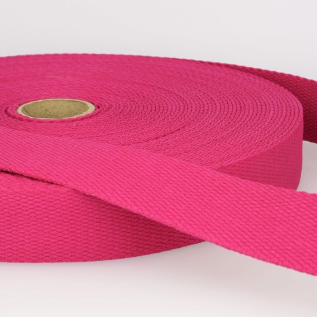 Stabilt väskband i bomull, cerise