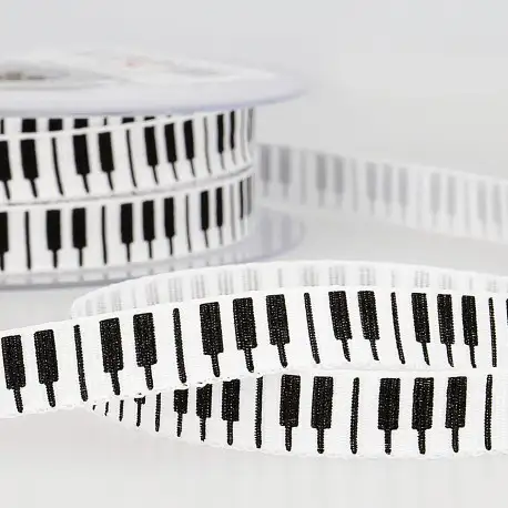 Dekorationsband 25 mm - Piano