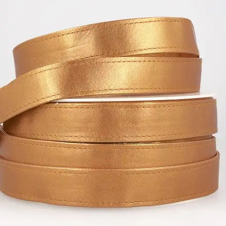 Väskband läderimitation - Guld