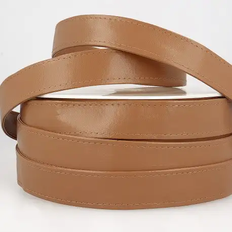 Väskband läderimitation - Beige