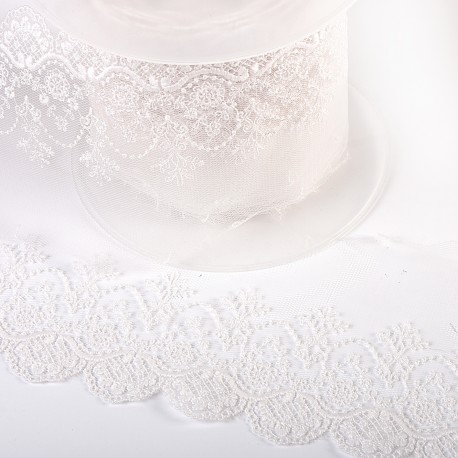 Spetsband 95 mm Blommor