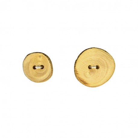 Träknapp med två hål - Trädstam