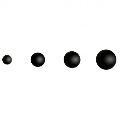 Plastknapp med hals - Svart