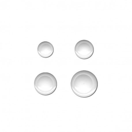 Plastknapp med hals - Vit