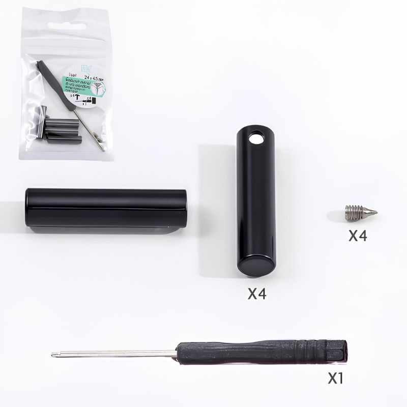 Snörändar med skruv, 4 mm, 4-pack