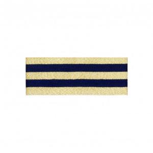 2m Revärband 30 mm - Marinblå/Guld