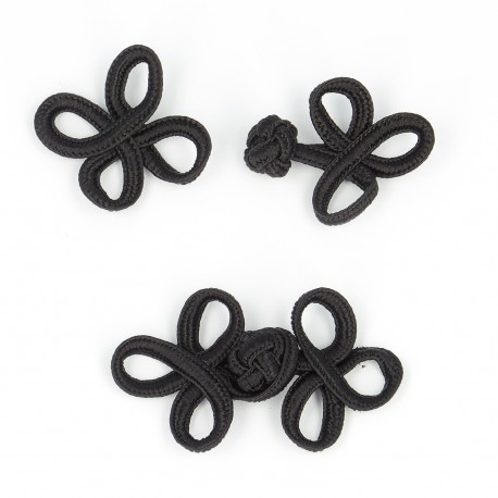 Agraffspänne 6 cm - Svart