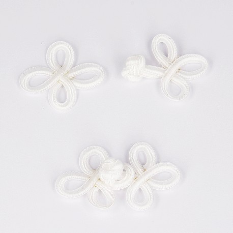 Agraffspänne 6 cm - Vit