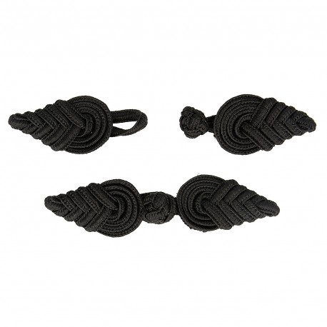 Agraffspänne 10 cm - Svart