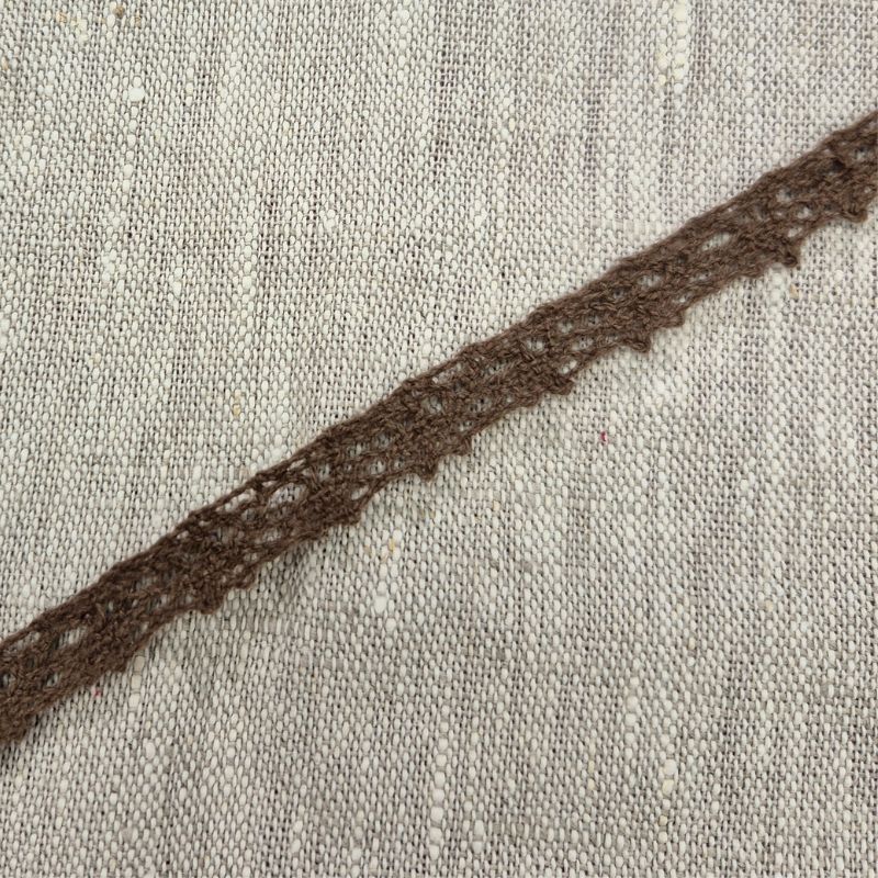 Spetsband 10mm brun'