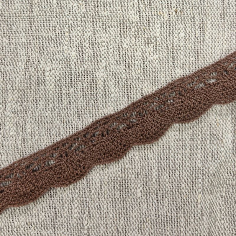 Spetsband 20mm brun'