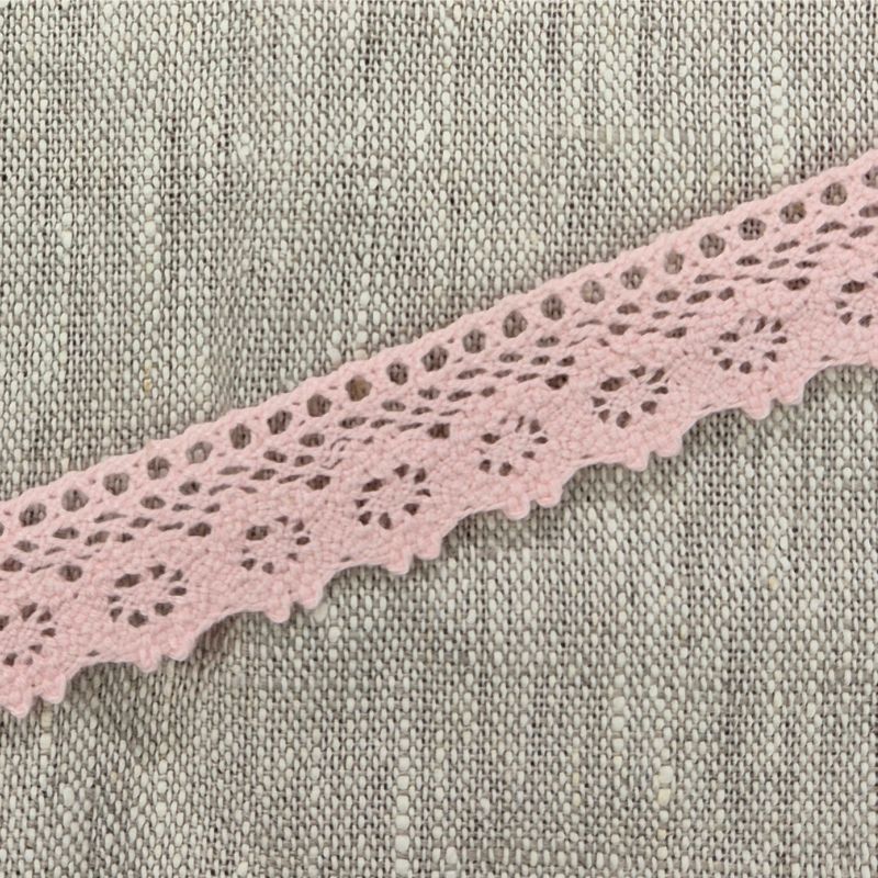 Spetsband 20mm rosa'