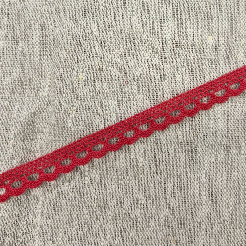Spetsband 12mm röd'