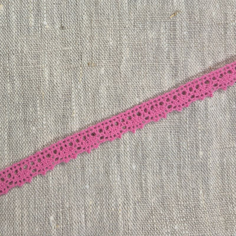 Spetsband 12mm rosa'
