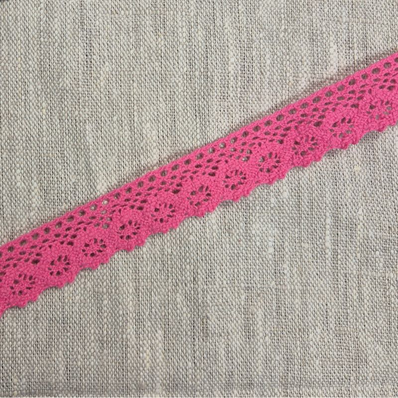 Spetsband 20mm rosa'