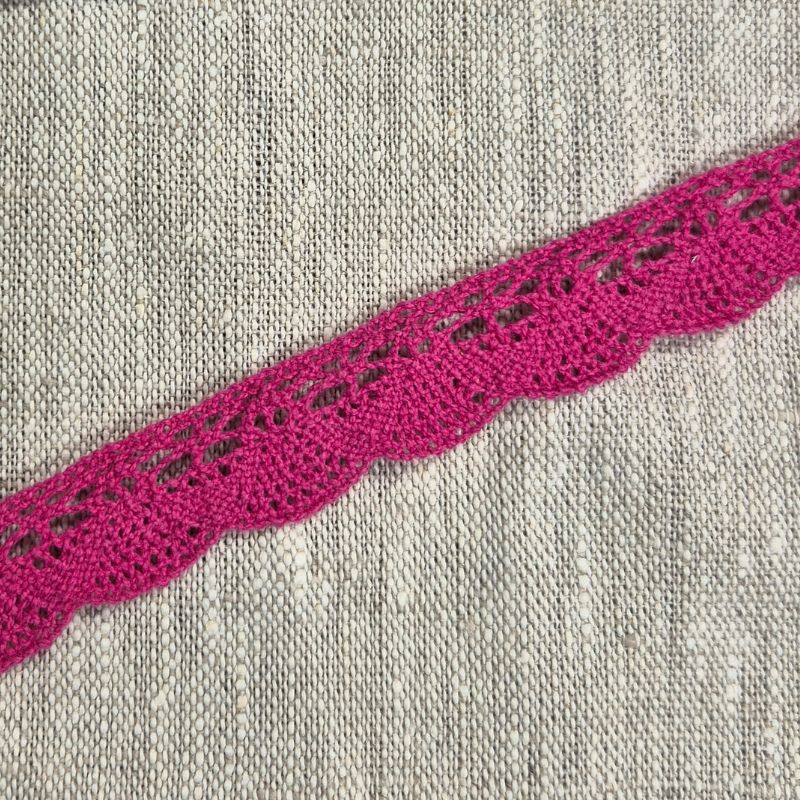 Spetsband 20mm rosa'